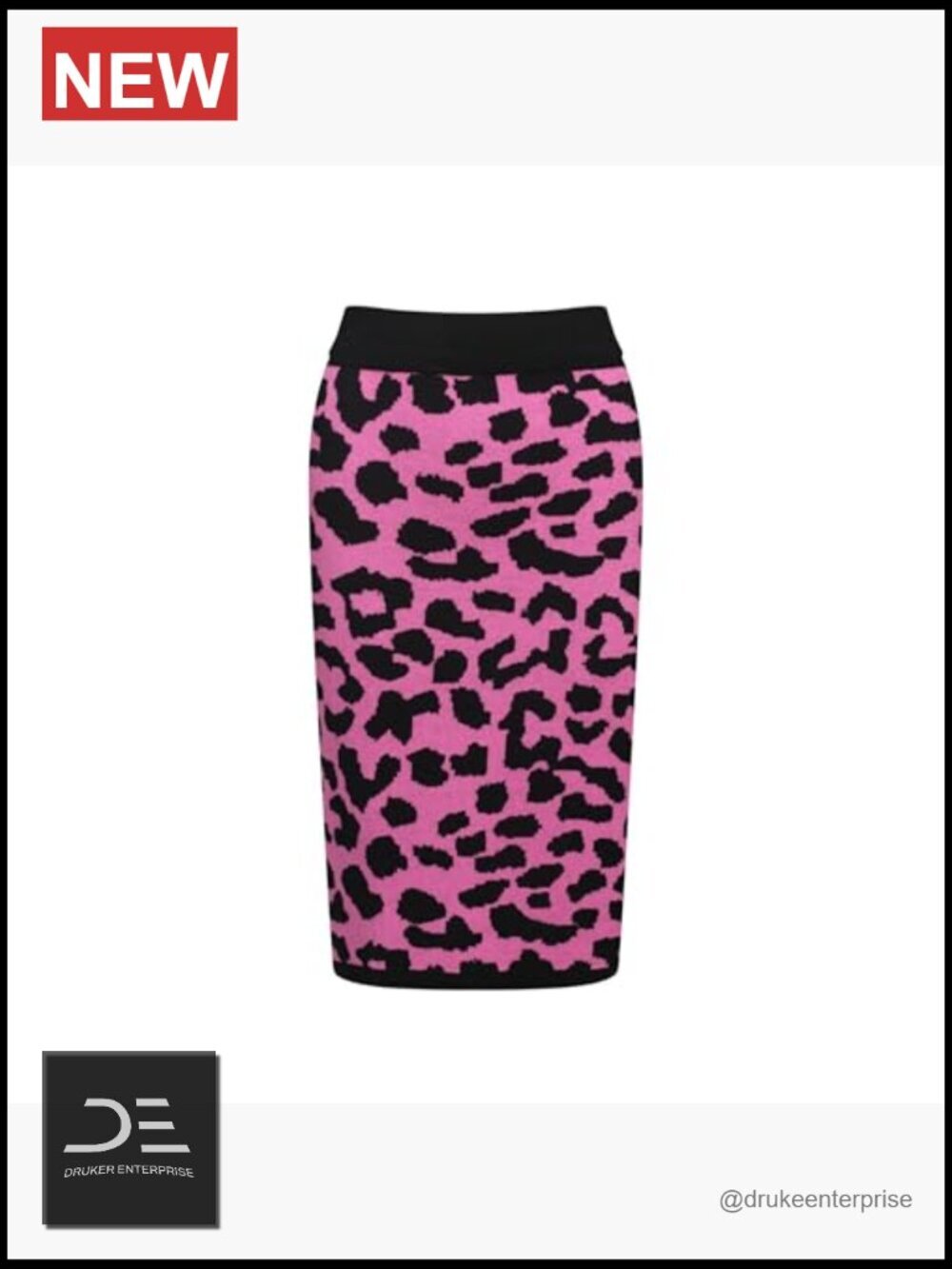 Women's Knitted Vest Skirt Sets 1960s Mod Style Leopard Tank Straight Skirt 2 - Picture 3 of 7